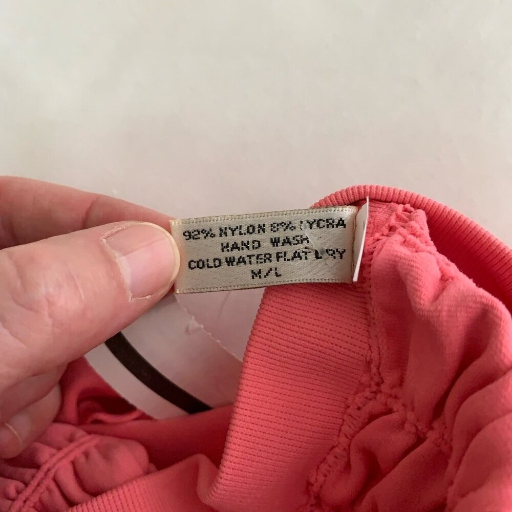 Last Tango 1231 Strapless Tube Top Ruched Coral Pink Size Large NWT - Picture 6 of 7